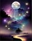 5D DIY Landscape Diamond Painting Kits for Adults- Full Drill Round Diamond Art Painting Kits for Beginners-Star Diamond Dots Gem Art Kit for Home Wall Decor (12x16 Inch)